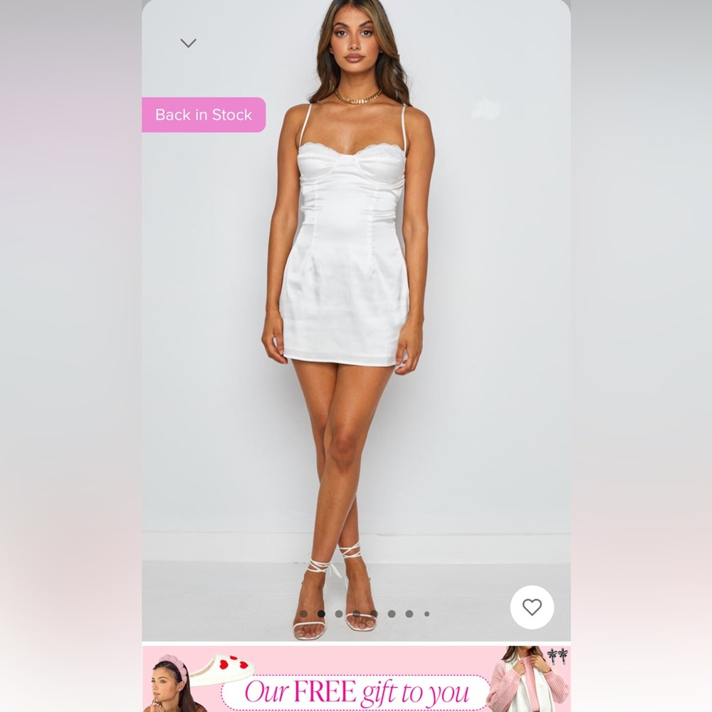 Beginning Boutique White Dress Size 6 Brand New